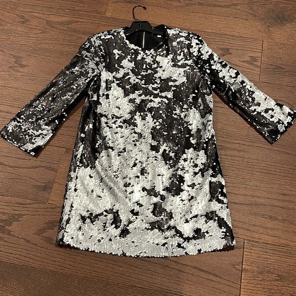 elizabeth and james sequin dress Elizabeth and James Tank Dress Sz 4 Rose Gold Sequins Above Knee Small  Night Out | Rings - Necklaces